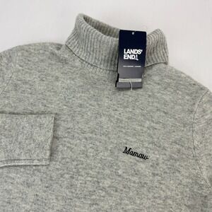Lands End‎ NWT Womens 100% Cashmere Turtleneck Sweater Mamaw Sz S Grandma Gift